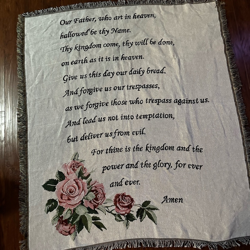 Floral Prayer Throw Blanket